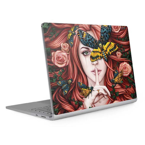 Gothic Woman and Death Moth Butterflies by Sarah Richter Surface Book 2 13.5in Skin